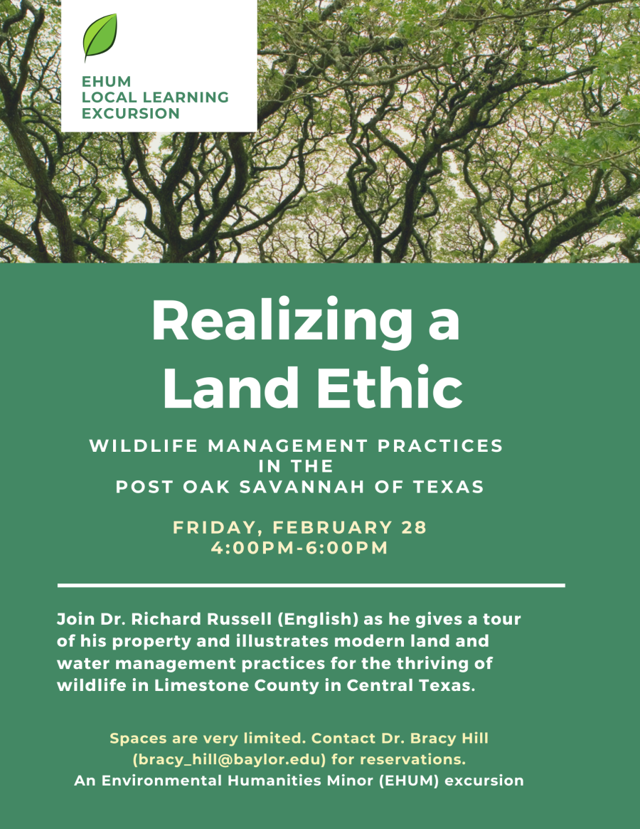 Realizing a Land Ethic: Wildlife Management Practices in the Post Oak